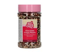 FunCakes Mini Perles Croustillantes Chocolat Mix: Sprinkles gâteau, bon goût, parfait pour la décoration de gâteaux, pépites de chocolat. 175 g.