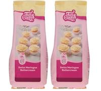 FunCakes Mix pour Crème au Beurre Meringuée Suisse: Facile à utiliser, Parfaite pour fourrer et recouvrir les gâteaux ou comme nappage sur les cupcakes - 800 g (Lot de 2)