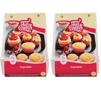 FunCakes Mix pour Cupcakes, Sans Gluten : Facile à Utiliser, Cupcakes Parfaitement Uniformes, Mini Cupcakes ou Cakes, Goût Vanille, Qualité Pâtissière, Certifié Halal, 500g (Lot de 2)