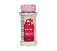 FunCakes Nonpareils Blanc: Sprinkles de gâteau, bon goût, parfait pour la décoration de gâteaux, des centaines et des milliers de sprinkles. 80 g.