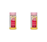 FunCakes Nonpareils Jaune: Sprinkles de gâteau, bon goût, parfait pour la décoration de gâteaux, des centaines et des milliers de sprinkles. 80 g. (Lot de 2)