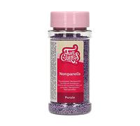 FunCakes Nonpareils Mauve: Sprinkles de gâteau, bon goût, parfait pour la décoration de gâteaux, des centaines et des milliers de sprinkles. 80 g.