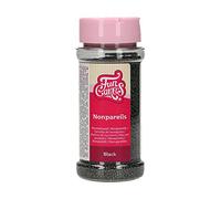 FunCakes Nonpareils Noir: Sprinkles gâteau, Bon Goût, Parfait pour la Décoration de Gâteau, des centaines et des milliers de Sprinkles. 80 g.