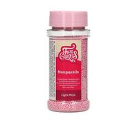 FunCakes Nonpareils Rose Clair: Sprinkles gâteau, Bon Goût, Parfait pour la Décoration de Gâteau, des centaines et des milliers de Sprinkles. 80 g.
