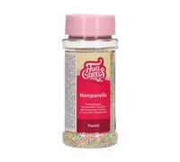 FunCakes Nonpareils Pastel : mini perles pour gâteau, bon goût, parfaites pour la décoration de gâteaux, des centaines et des milliers de mini perles. 80 grammes.