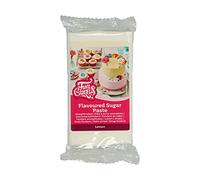FunCakes Pâte à Sucre Aromatisée Citron: goût délicieux, texture lisse, facile à dérouler, pâte à sucre, parfaite pour les gâteaux, les cupcakes et les biscuits. halal, casher et sans gluten. 250 g