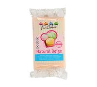FunCakes Pâte à Sucre Natural Beige Facile à Utiliser Lisse Flexible Doux Décoration de Gâteaux Halal Casher sans Gluten 270 g