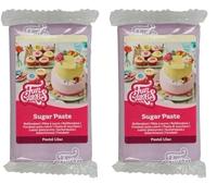 FunCakes Pâte à Sucre Pastel Lilac: Facile à utiliser, lisse, flexible, doux et pliable, parfait pour la décoration de gâteaux, Halal, casher et sans gluten. 250 g (Lot de 2)