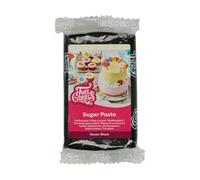 FunCakes Pâte à Sucre Raven Black: facile à utiliser, lisse, flexible, douce et pliable, parfaite pour la décoration de gâteaux, halal, casher et sans gluten. 250 g