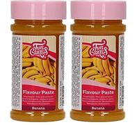 FunCakes Pâte Aromatisante Banane: arômes alimentaires, bon goût, parfait pour la décoration de gâteaux, convient pour la pâte et les garnitures. 120 g. (Lot de 2)
