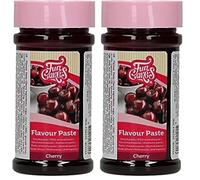 FunCakes Pâte Aromatisante Cerise: Arômes alimentaires, bon goût, parfait pour la décoration de gâteaux, convient pour la pâte et les garnitures. 120 g. (Lot de 2)