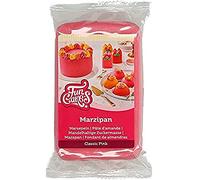 FunCakes Pâte d’amande Classic Pink: facile à utiliser, goût délicieux, flexible et lisse, facile à dérouler, fin et ferme, parfait pour la décoration de gâteaux, halal, casher et sans gluten. 250 g.