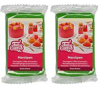 FunCakes Pâte d’amande Grass Green: facile à utiliser, goût délicieux, flexible et lisse, facile à dérouler, fin et ferme, parfait pour la décoration de gâteaux, halal, casher et sans gluten. 250 g.