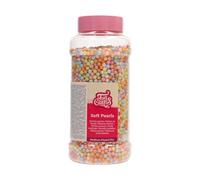 FunCakes Perles Moelleuses Mix Pastell: Sprinkles gâteau, bon goût, pour la décoration de gâteaux, perles de sucre tendre comestibles, 600 g.