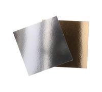 FunCakes Plateaux à Gâteau Or/Argent Carré 20 cm : Carré Plateaux à Gâteau, Idéal comme Cake Board ou Gâteaux superposés, Haute qualité, 3 pièces.