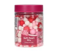 FunCakes Soft Pearls, Perles de Sucre Tendres, Crazy in Love, 80 g