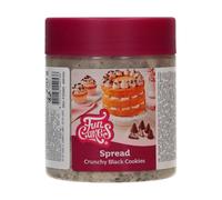 FunCakes Spread Crunchy Black Cookies: Pâte à tartiner biscuits noirs croustillants, Parfaite pour superposer dans les gâteaux, à étaler sur ou à l’intérieur de cupcakes cuits - 250g
