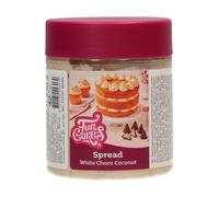 FunCakes Spread Crunchy White Choco Coconut: Douce, Crémeuse et Polyvalente - Parfaite pour Gâteaux, Cupcakes, Biscuits, Croissants, Macarons, Crêpes, Chocolat et Glaces - 250g
