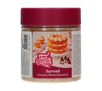 FunCakes Spread Crunchy White Coconut: Pâte à tartiner choconut blanc croustillant, Parfaite pour superposer dans les gâteaux, à étaler sur ou à l’intérieur de cupcakes cuits - 250g