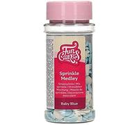 FunCakes Medley Paillettes Baby Boy: Sprinkles de gâteau, bon goût, parfait pour la décoration de gâteaux, Mix sprinkles. 50 grammes.