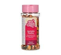 FunCakes Sprinkle Medley Happy Halloween: Décorations en Sucre, Bon Goût, pour Décorer les Gâteaux et Cupcakes, Sprinkle Mix 65g