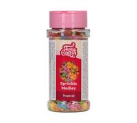 FunCakes Sprinkle Medley Tropical: Sprinkles Gâteaux, Bon Goût, Parfait pour la Décoration de Gâteau, Cupcakes et Biscuits, Sprinkle Mix. 60 g.