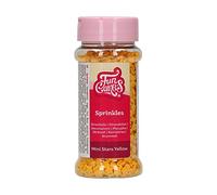FunCakes Sprinkles, Figurines en Sucre, Mini Stars Yellow, 60 g | Bon Goût, Parfait pour Décorer Glaces, Gâteaux, Cupcakes, Cake Pops, Donuts et Biscuits, Mélange de Vermicelles en Sucre