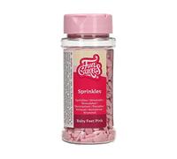 FunCakes Sprinkles, Vermicelles en Sucre, Baby Feet Pink, 55 g
