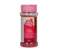 FunCakes Sugar Crystals -Rouge-: Saupoudrage pour gâteaux, excellent goût, parfait pour la décoration de gâteaux, saupoudrage pour cupcakes. 80 g.