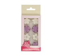 FunCakes Sugar Decorations, Figurines en Sucre, Mix Purple, 24 Pièces