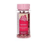 FunCakes Sugar Hearts, Vermicelles en Sucre, Bordeaux, 80 g