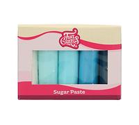 FunCakes Sugar Paste Pâte à Sucre Multipack, Blue, 5x100 g | Facile à Utiliser, Lisse, Flexible, Souple et Malléable, Parfait pour Décorer les Gâteaux, Halal, Casher et Sans Gluten