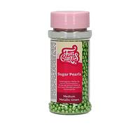 FunCakes Sugar Pearls, Vermicelles en Sucre, Metallic Green, 80 g