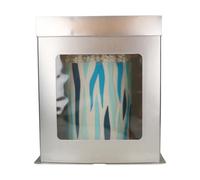 FunCakes Tall Cake Box 26 x 26x 29,4 cm - Argent: Boîte à gâteaux carrée, Couvercle séparé, Convient aux gâteaux décorés, 26x26x29,4 cm, 1 pièce