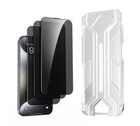 FUNCAT GLOBAL Lot de 3 protections d'écran en verre trempé pour iPhone 15 Pro 6,1", protection de la vie privée, positionnement automatique, sans bulles, installation facile, verre trempé