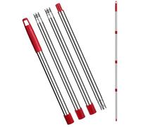 FunCee Manche de rechange pour balai rotatif - Manche de balai à 4 sections compatible avec les recharges et balais O Cedar, 76,2 cm à 150 cm, extrémité filetée américaine (tête de balai non incluse)