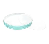 FunChem Lot de 10 disques de verre borosilicate circulaires de 150 mm, surface lisse et transparente pour liquides et poudres, ne convient pas au chauffage direct