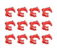 FunChem Pinces À Joint En Plastique de Taille 29 Mm, Maintien Sécurisé pour Connexions de Verrerie de Laboratoire, Rouge, Paquet de 12