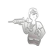 FUNCOCO Matrice de découpe en métal pour infirmière, scrapbooking, album, cartes, gaufrage, décoration