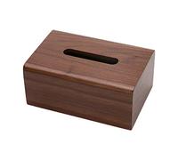 FUNCOCO Organisateur de mouchoirs, boîte à mouchoirs en Noyer avec Couvercle Amovible Porte-Papier en Bois de Luxe Porte-Serviettes Salon Table Basse de Bureau