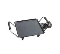 Bestron Plancha électrique, Barbecue electrique avec revêtement anti-adhésif, Gril de table pouvant jusqu'à 2 personnes, avec réglage de la température en continu, Couleur: noir
