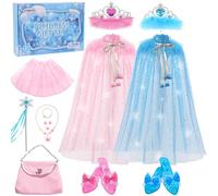 FUNCREVITY Princesse Habiller Chaussures Filles Habiller Chaussures Habiller Vêtements Faire semblant de jouer Robes Princesse Tutus Bijoux Jouets pour les tout-petits filles Âge 3-6 ans Cadeaux