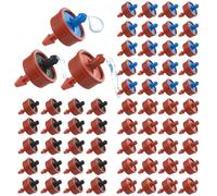 FUNCSDIK Lot de 60 goutteurs d'irrigation à débit constant auto-nettoyants pour système d'arrosage goutte à goutte - 0,5/1/2 GPH