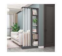 Functa Solut Séparateurs de pièce du sol au plafond avec étagère Sto - Parti mural gris et blanc pour chambre à coucher, bureau, café et salon de thé (80 cm / 31.5in)