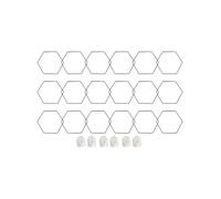 Function Black - Intérieur - Extérieur - Plantes Hexagonales Vine Plus Support Mural pour Plante Lierre Monstera Chaîne Treillis pour Escalade Pothos Métal 18 Pièces