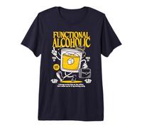 Functional Alcoholic - Retro Functioning Barman/Mixologist T-Shirt Haut de Gamme