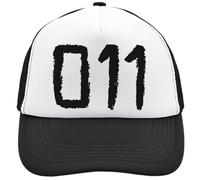 Functon+ 011 Eleven Inspired by Stranger Science Fiction Series Casquette de camionneur réglable en maille Casu Blanc, Noir , Taille unique