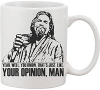 Functon+ Mug en céramique avec inscription « That's Just Like Your Opinion Man » Blanc