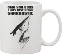 Functon+ OMG You Guys I was Just Being Sharkastic Mug en céramique Blanc