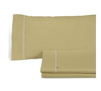 Funda de almohada de algodón orgánico color ceniza. Acabado en doble pespunte.